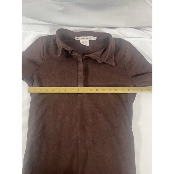 Gretchen Scott Brown Faux Suede Shift Dress Size medium - Picture 6 of 7